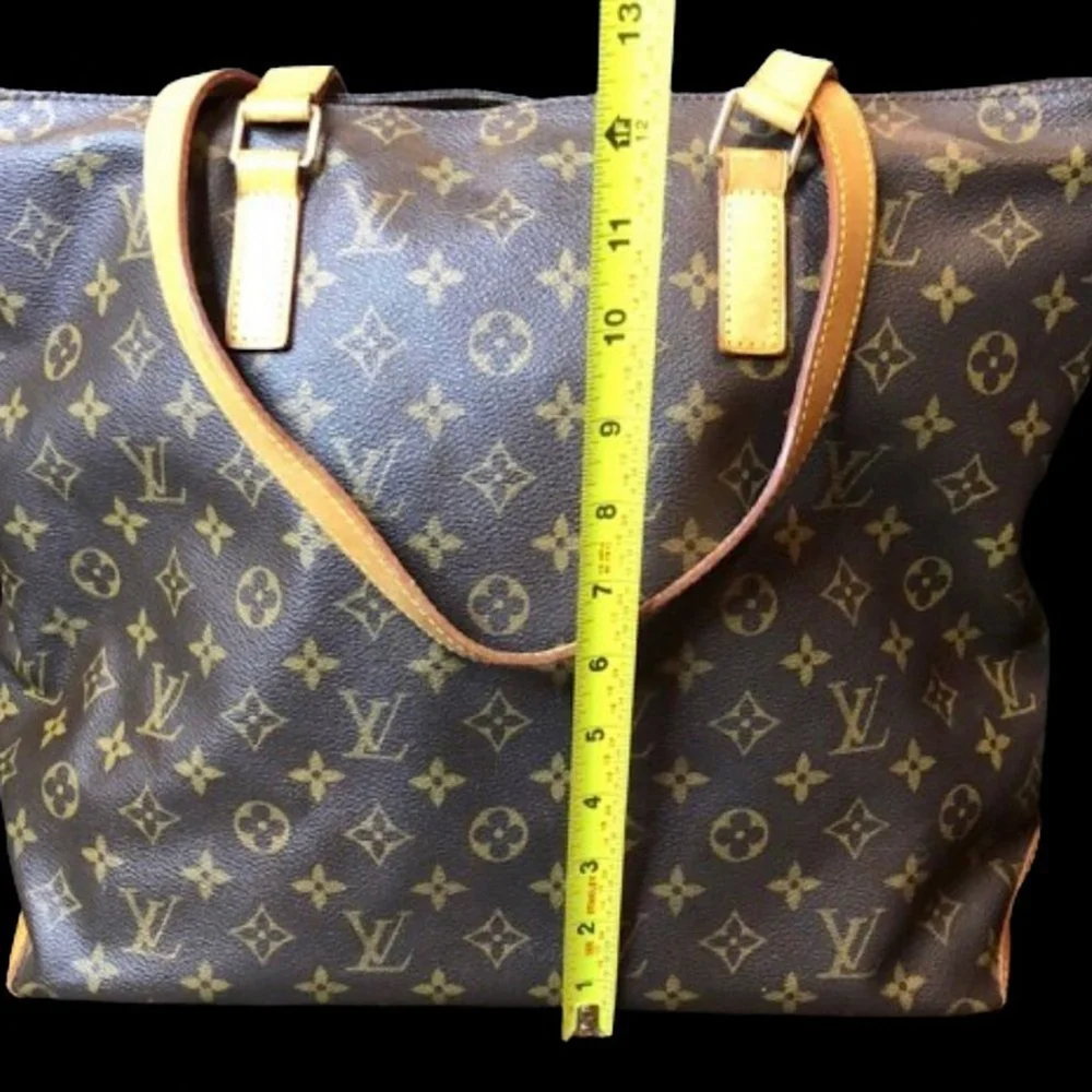 LOUIS VUITTON Monogram Cabas Mezzo Tote Shoulder Bag Larger Than Cabas Piano